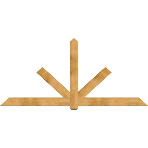 Ekena Millwork Kennewick Rough Sawn Timber Gable Bracket, Western Red Cedar, 108"W x 49"H x 2"D x 6"F, 11/12 Pitch GBW108X49X0206KEN00RWR - main